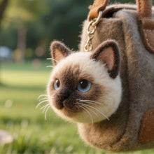 画像をギャラリービューアに読み込む, 猫 フェルト キーホルダー 手作り │ 写真から制作する世界に一つのペットグッズ ◉ 誕生日プレゼントに 思い出の品