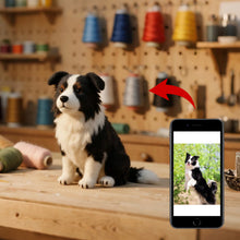 画像をギャラリービューアに読み込む, 【画像カスタマイズ】ペットフェルトモデル ペット ボーダーコリー 愛犬ギフト リアルな置物 スマートな犬 誕生日プレゼント