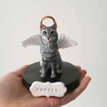 画像をギャラリービューアに読み込む, 【オーダーメイド・天使の翼】うちの子 写真から可愛いフィギュアに お名前入り