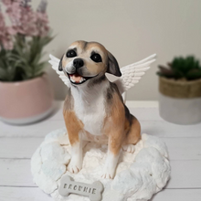 画像をギャラリービューアに読み込む, 【オーダーメイド・天使の翼】うちの子 写真から可愛いフィギュアに お名前入り