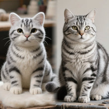 画像をギャラリービューアに読み込む, 【画像カスタマイズ】リアルな銀虎斑猫ペットモデル - 精密手作り、ペットの記念に最適なギフト