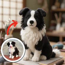 画像をギャラリービューアに読み込む, 【画像カスタマイズ】ペットフェルトモデル ペット ボーダーコリー 愛犬ギフト リアルな置物 スマートな犬 誕生日プレゼント