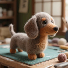 画像をギャラリービューアに読み込む, オーダーメイド **ダックス** フェルト置物 人形 │ **短足**と**垂れ耳**が愛らしい忠実再现