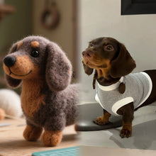 画像をギャラリービューアに読み込む, オーダーメイド **ダックス** フェルト置物 人形 │ **短足**と**垂れ耳**が愛らしい忠実再现