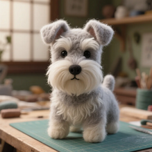 画像をギャラリービューアに読み込む, オーダーメイド ミニチュア・シュナウザー フェルト人形◎ 特徴的なおひげを再現 ペットロス メモリアル