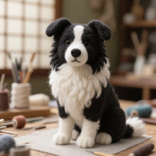 画像をギャラリービューアに読み込む, 【画像カスタマイズ】ペットフェルトモデル ペット ボーダーコリー 愛犬ギフト リアルな置物 スマートな犬 誕生日プレゼント