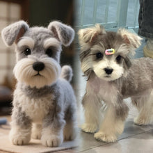 画像をギャラリービューアに読み込む, オーダーメイド ミニチュア・シュナウザー フェルト人形◎ 特徴的なおひげを再現 ペットロス メモリアル