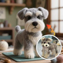 画像をギャラリービューアに読み込む, オーダーメイド ミニチュア・シュナウザー フェルト人形◎ 特徴的なおひげを再現 ペットロス メモリアル