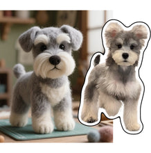 画像をギャラリービューアに読み込む, オーダーメイド ミニチュア・シュナウザー フェルト人形◎ 特徴的なおひげを再現 ペットロス メモリアル
