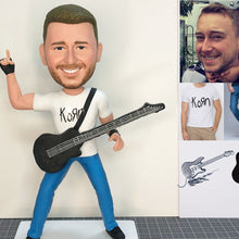 画像をギャラリービューアに読み込む, 【お写真からの音楽好きフィギュア】自分フィギュア🎵フィギア人形 🎵ギターを持つフィギュア