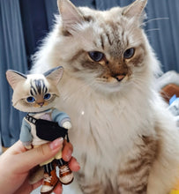 画像をギャラリービューアに読み込む, 【オーダーメイド】うちの子　写真からのかわいい猫フィギュア🐱 11cmタイプ
