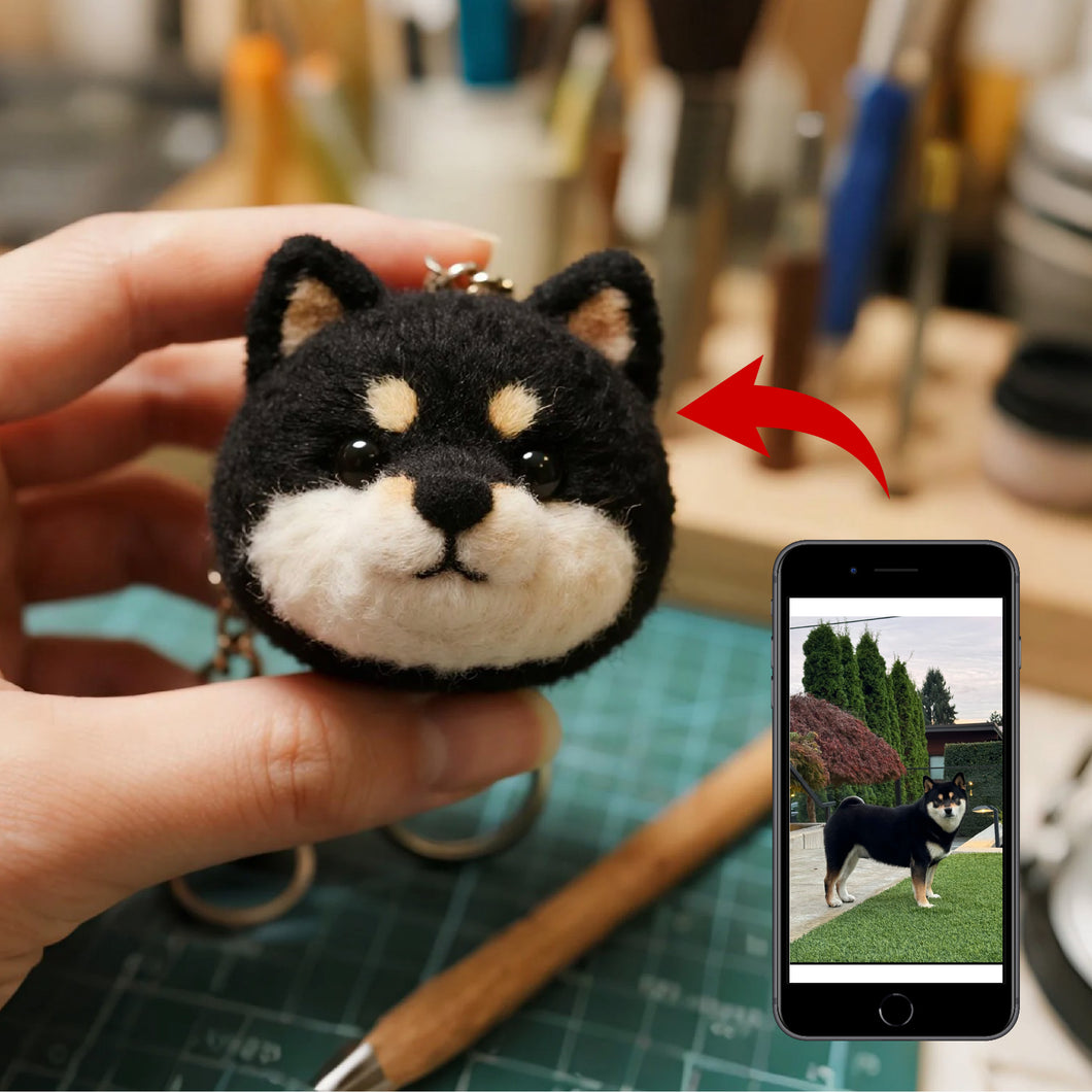 オーダーメイド 黒柴 フェルト人形 │ たれ耳とくりっと目が可愛い♡ペットロス 思い出の品