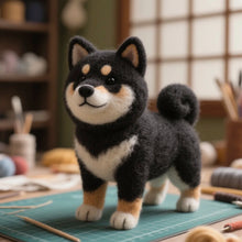 画像をギャラリービューアに読み込む, 【画像カスタマイズ】ペットフェルト手作り 黒柴 愛犬モデルカスタマイズ ギフト 誕生日 記念
