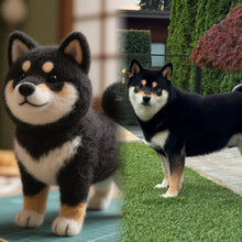 画像をギャラリービューアに読み込む, 【画像カスタマイズ】ペットフェルト手作り 黒柴 愛犬モデルカスタマイズ ギフト 誕生日 記念
