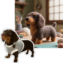 画像をギャラリービューアに読み込む, 【画像カスタマイズ】ワイナードッグファン必見！愛犬の魅力を詰め込んだフェルトモデル 誕生日・記念日に最適な個性ギフト
