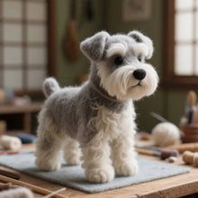 画像をギャラリービューアに読み込む, オーダーメイド ミニチュア・シュナウザー フェルト人形◎ 特徴的なおひげを再現 ペットロス メモリアル
