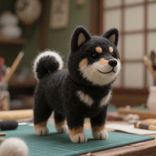 画像をギャラリービューアに読み込む, 【画像カスタマイズ】ペットフェルト手作り 黒柴 愛犬モデルカスタマイズ ギフト 誕生日 記念
