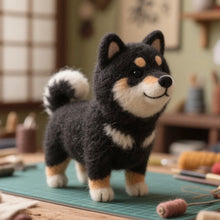 画像をギャラリービューアに読み込む, 【画像カスタマイズ】ペットフェルト手作り 黒柴 愛犬モデルカスタマイズ ギフト 誕生日 記念
