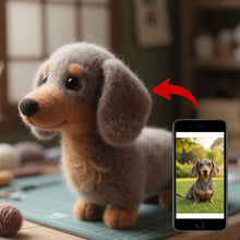 画像をギャラリービューアに読み込む, オーダーメイド **ダックス** フェルト置物 人形 │ **短足**と**垂れ耳**が愛らしい忠実再现
