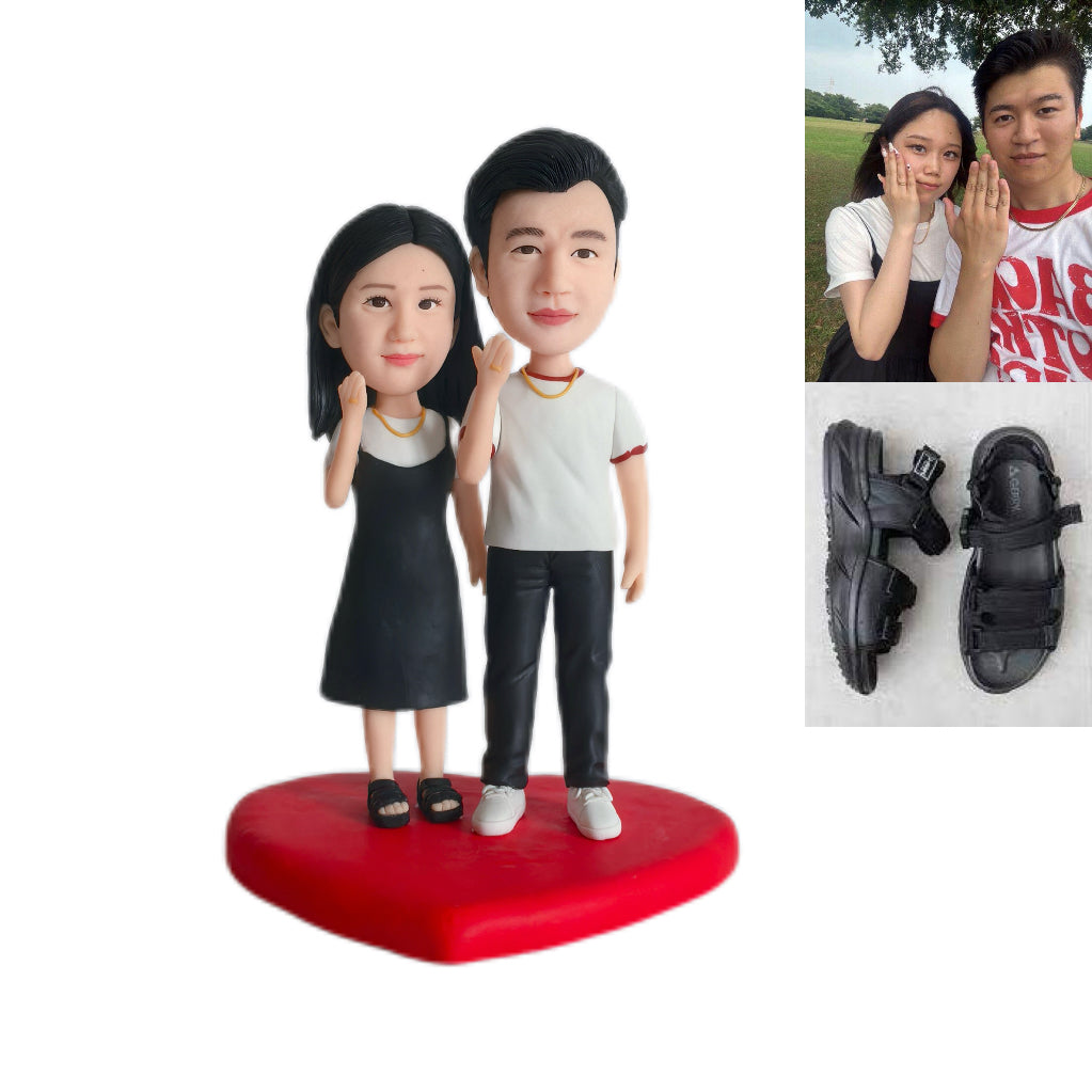 【写真オーダーメイド人形】婚記念人形 愛するふたりを 100% 再現！温もりある置物で永遠の誓いを刻む
