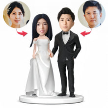 画像をギャラリービューアに読み込む, 【お写真からのウェディング フィギュア】服装とポーズ固定タイプ07 結婚式 ウェルカム フィギュア - 二人
