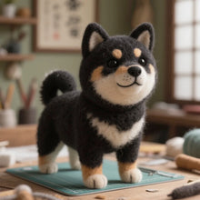 画像をギャラリービューアに読み込む, 【画像カスタマイズ】ペットフェルト手作り 黒柴 愛犬モデルカスタマイズ ギフト 誕生日 記念
