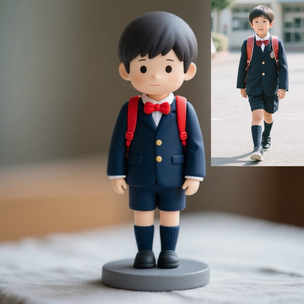 【写真オーダーメイド人形】心を込めて作った手作り人形 子どもの入学式を特別に！手作り人形で記念に残そう